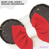 Baby Headband for Baby Hair Accessories for infant (White and Red)